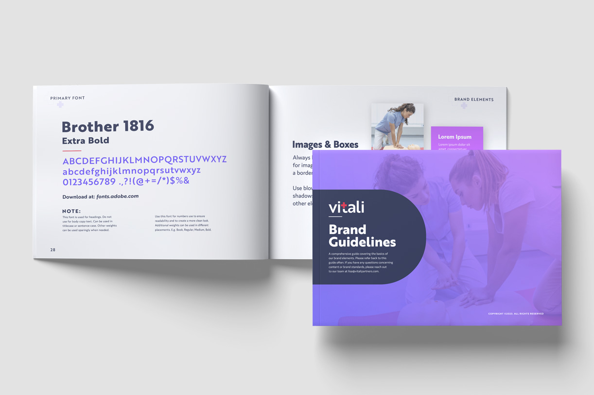 Vitali Brand Guidelines booklet